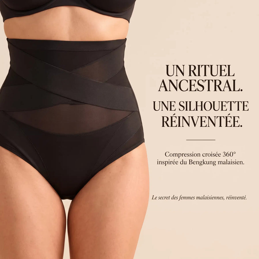 Culotte gainante à bande croisée 360°